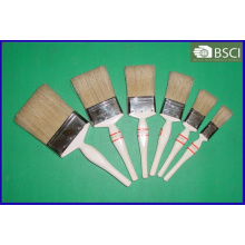 Shsy-999-Wh White Wooden Handle White Bristle Paint Brush